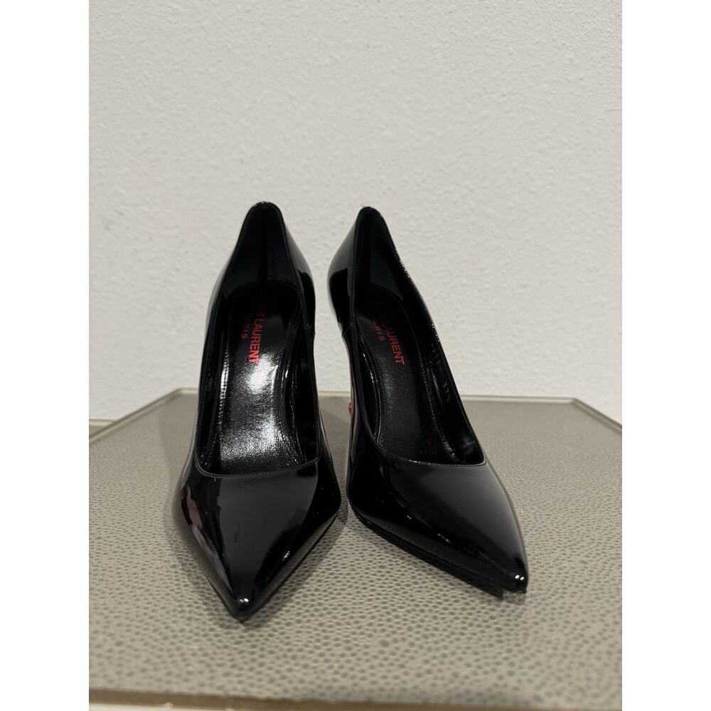 Saint Laurent Black Patent Leather Opyum Pumps Size 37.5 - Picture 12 of 16